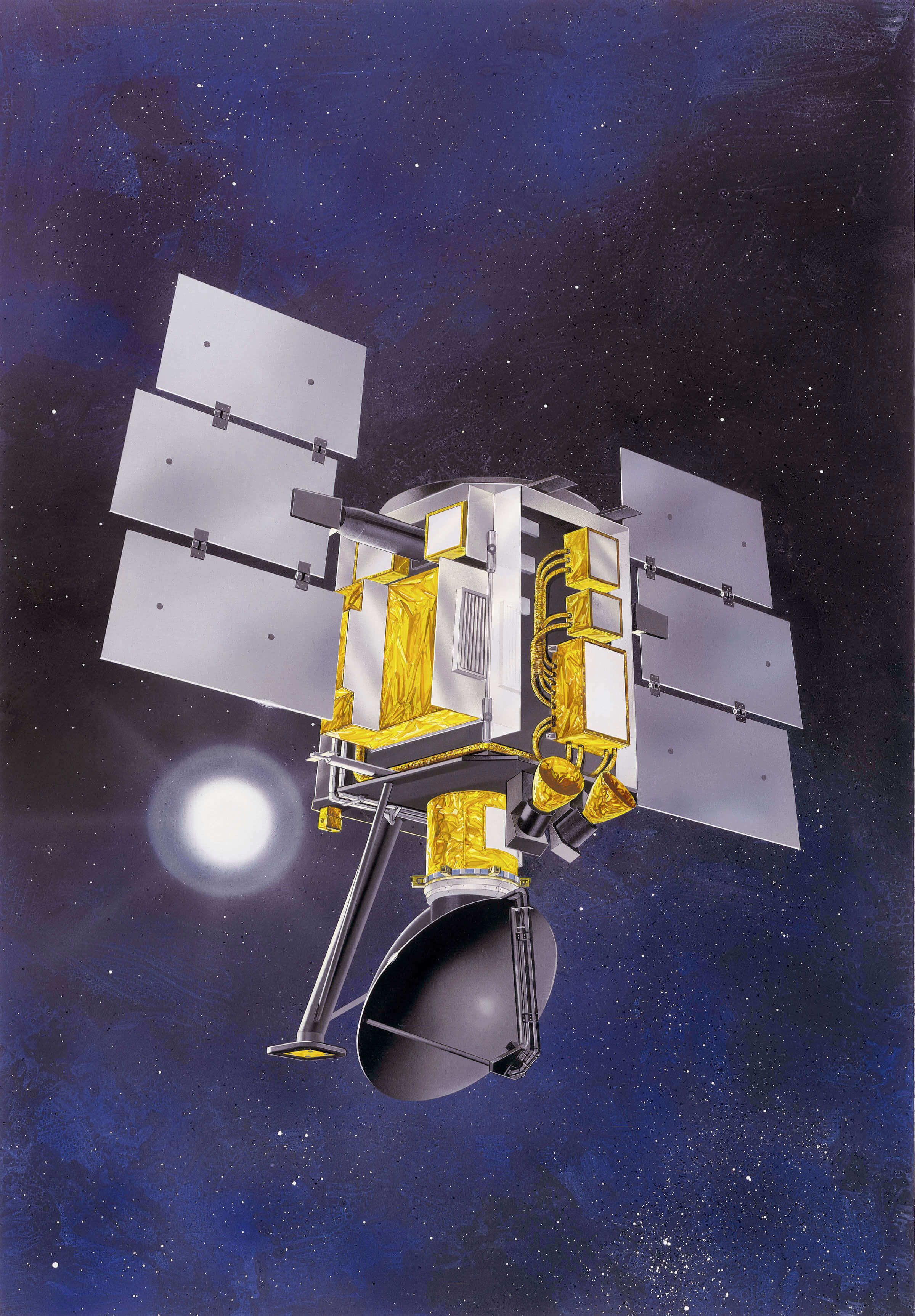NASA QuikSCAT satellite in orbit