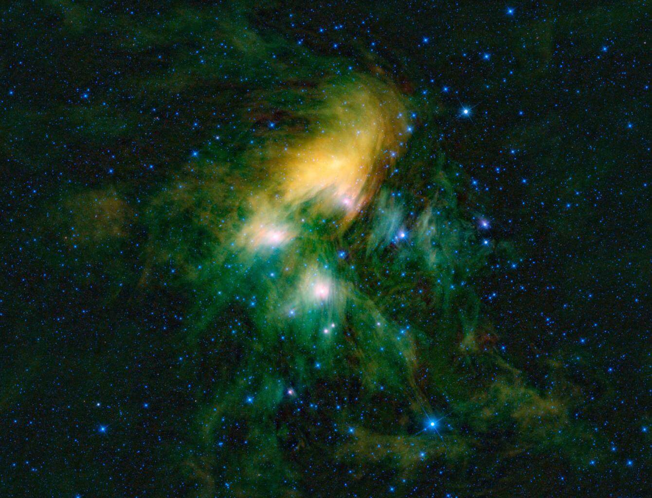Distant nebula in space