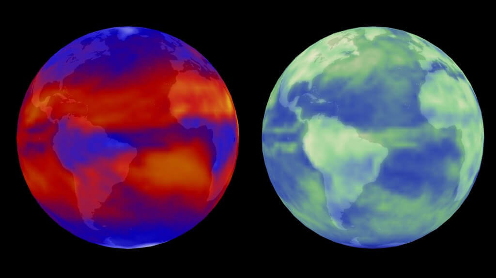 Hyperspectral image of the globe