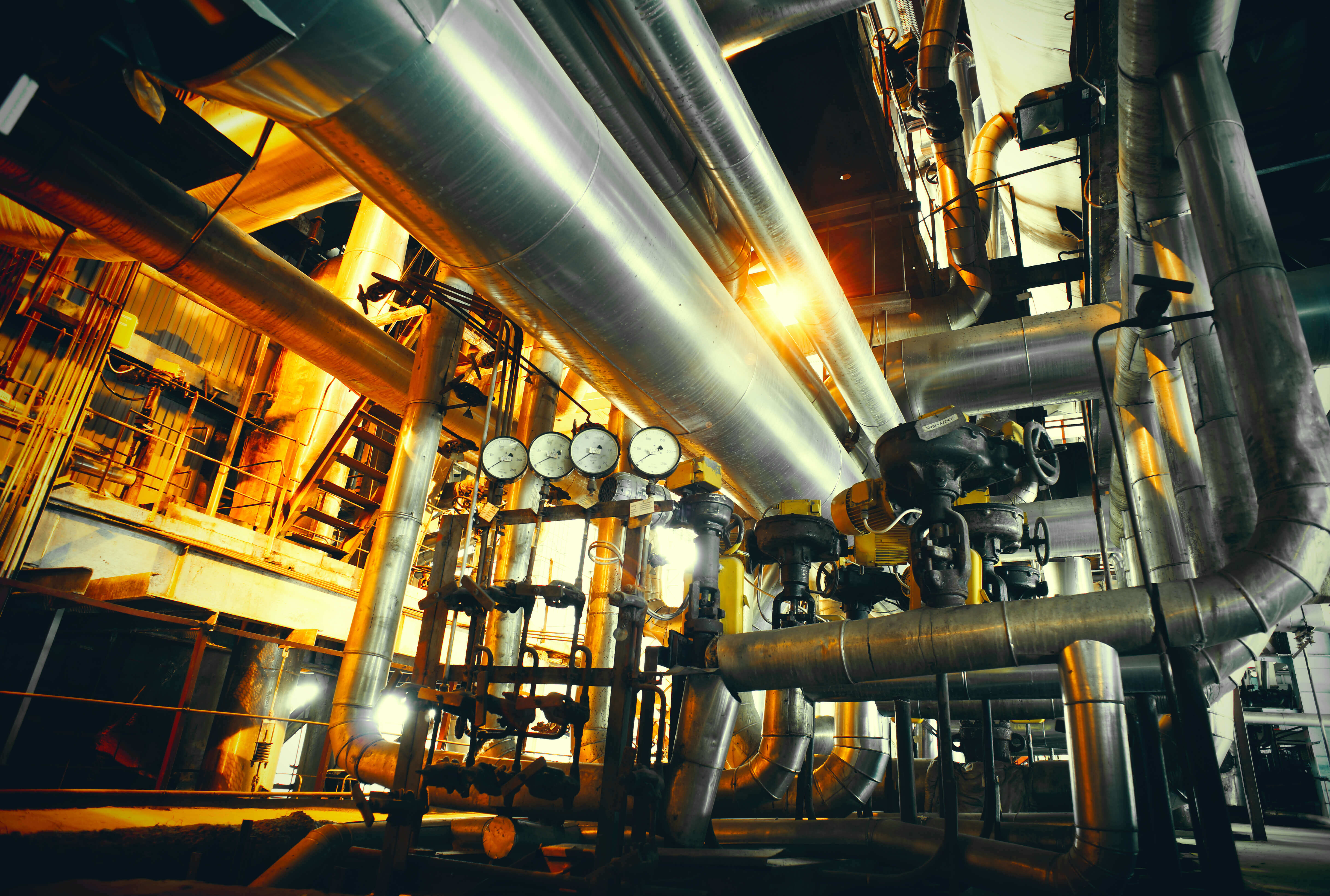 Inside of an industrial building