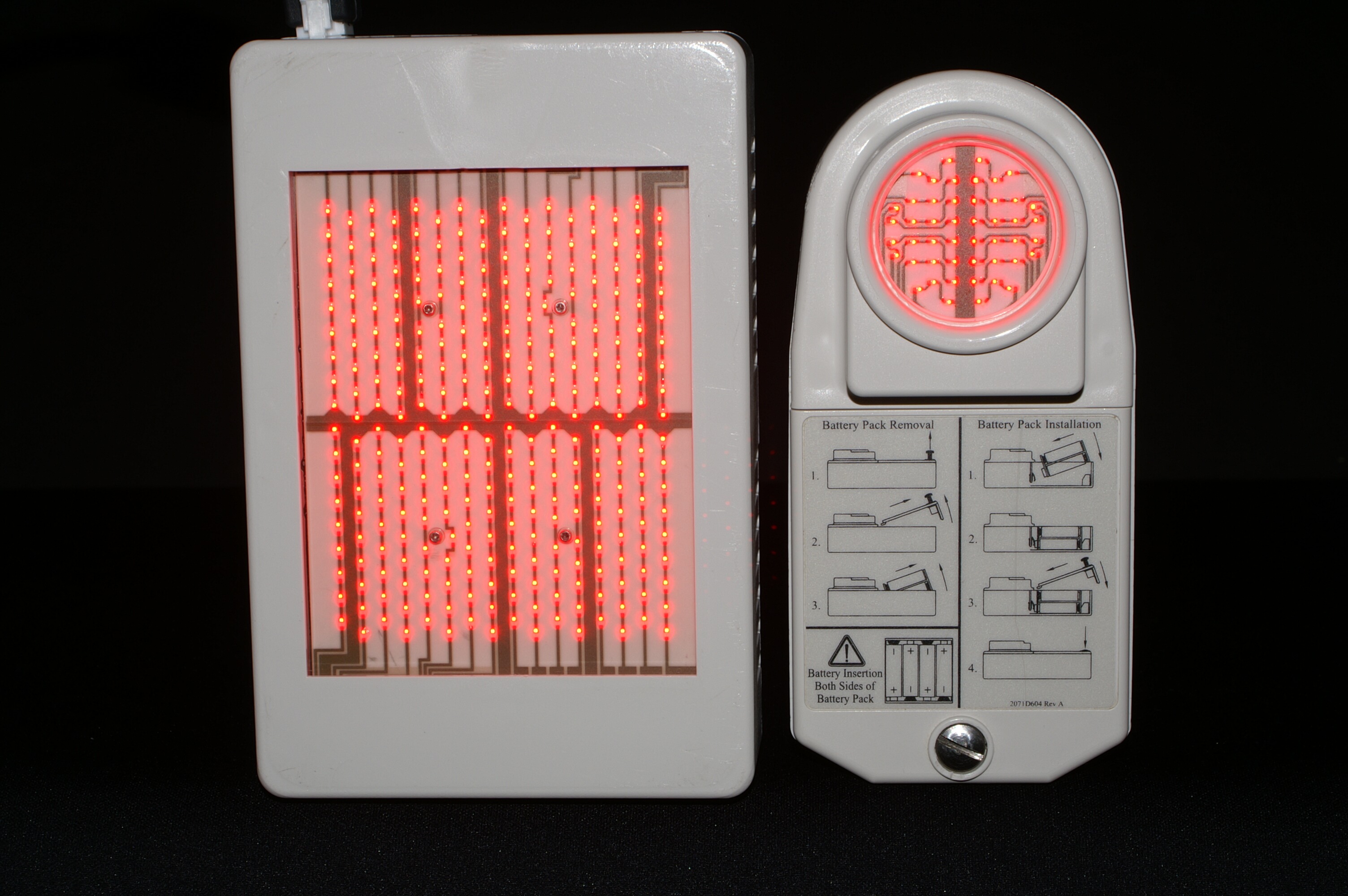 Two different photobiomodulation therapy devices 