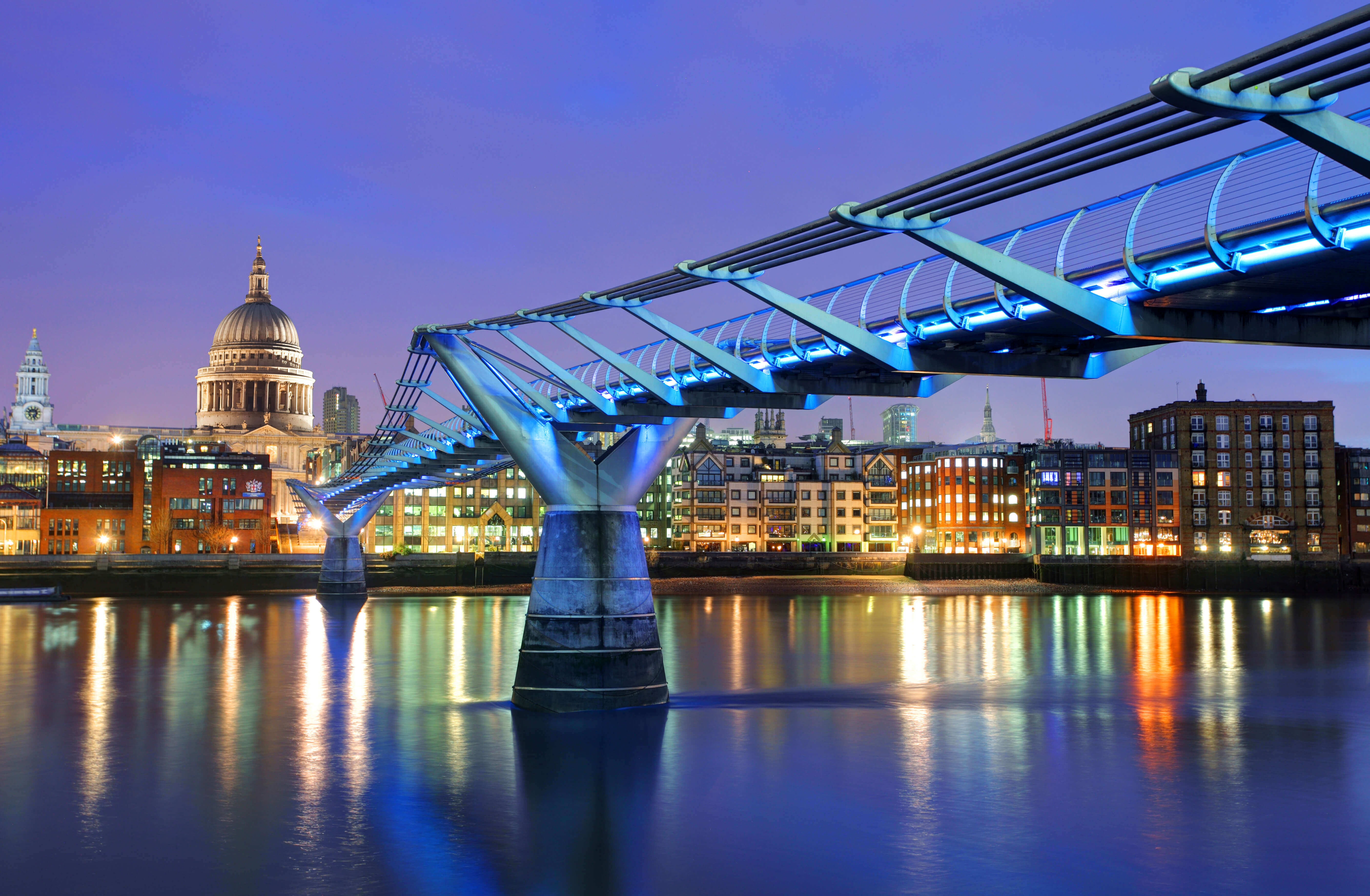 London's Millennium Bridge, reinforced with NASA-influenced fluidic dampers 
