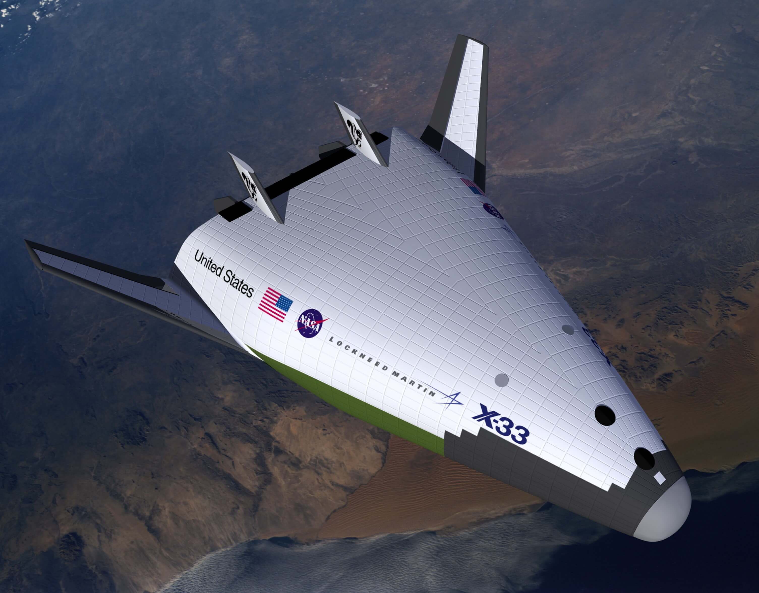 Artist's rendering of the X-33 spaceplane 