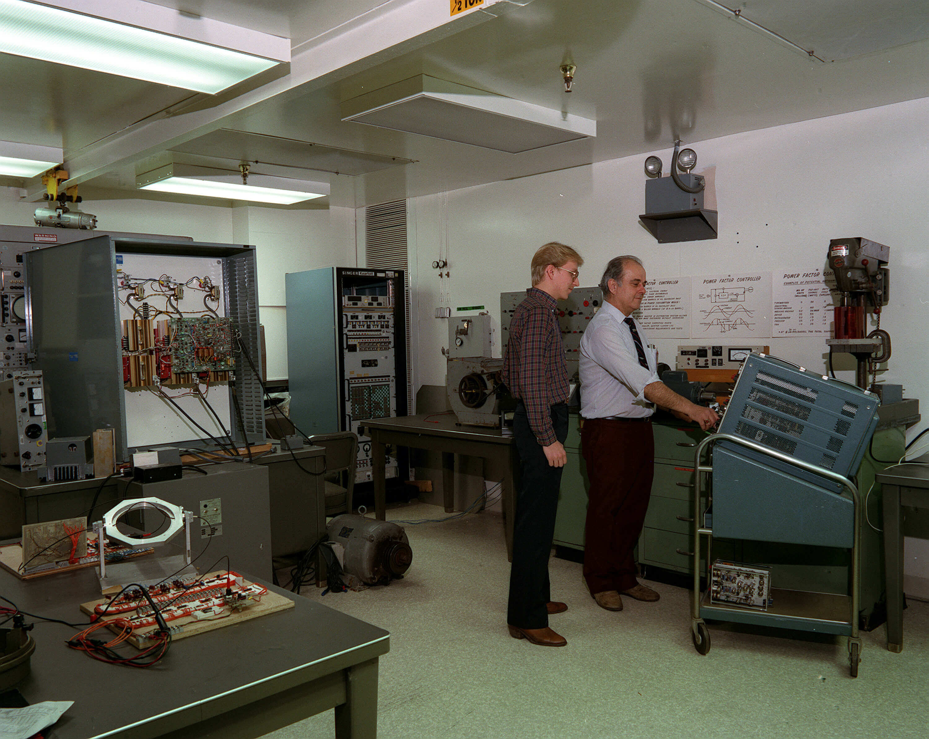 Two men working in a lab.