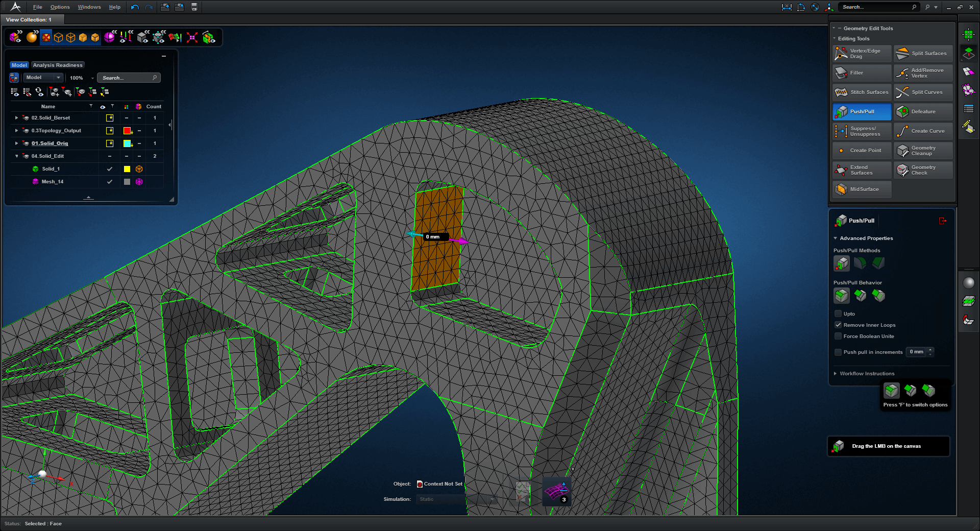 Screenshot of structural analysis software originally developed by NASA
