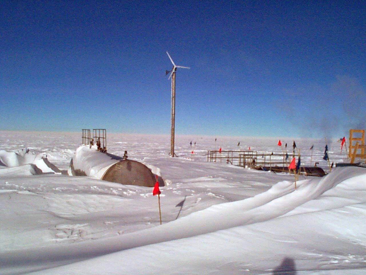 Durable wind turbine undergoing testing in Antarctica