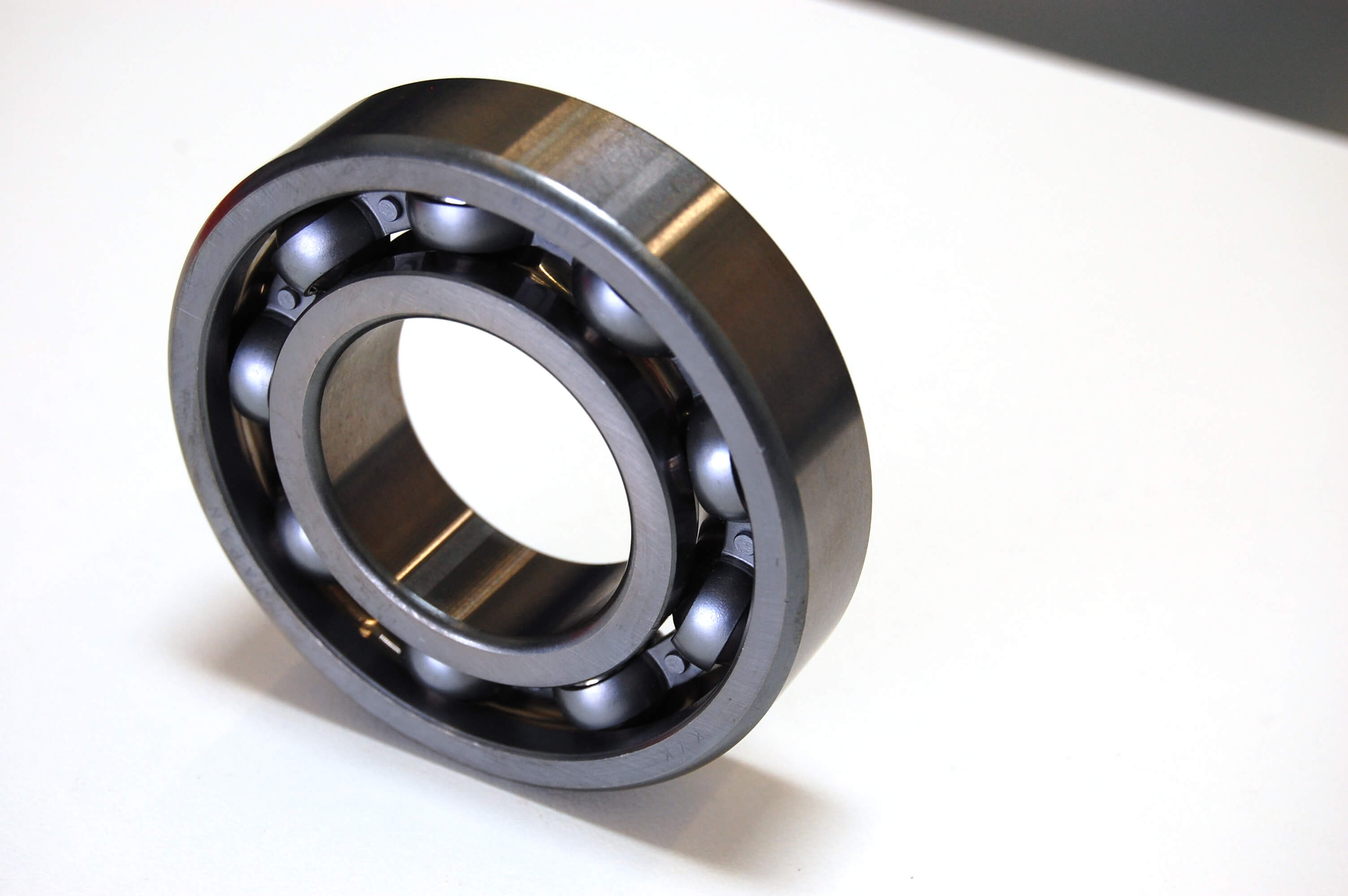 Bearing coated with powdered lubricant