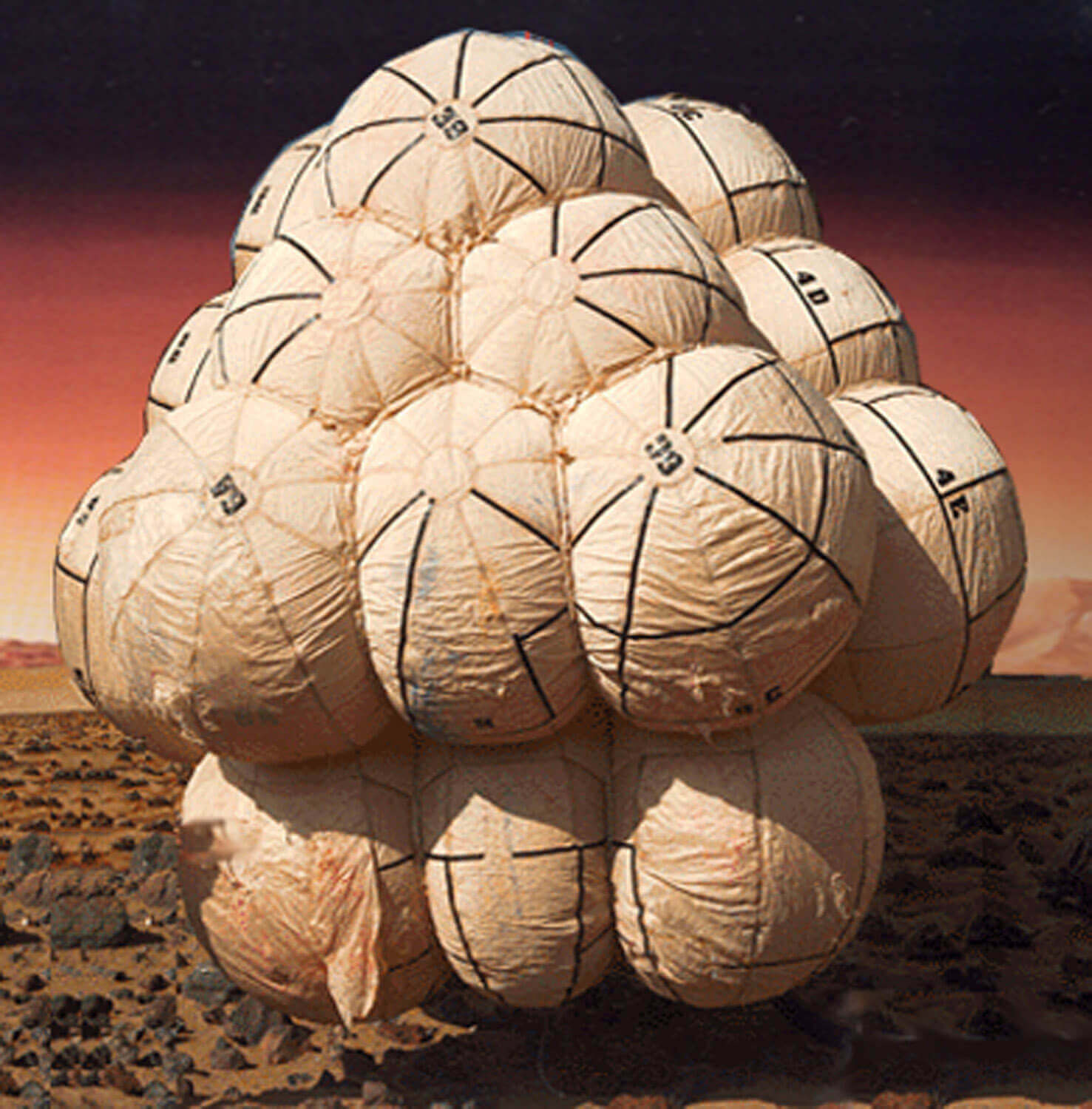 The Mars Pathfinder’s airbags
