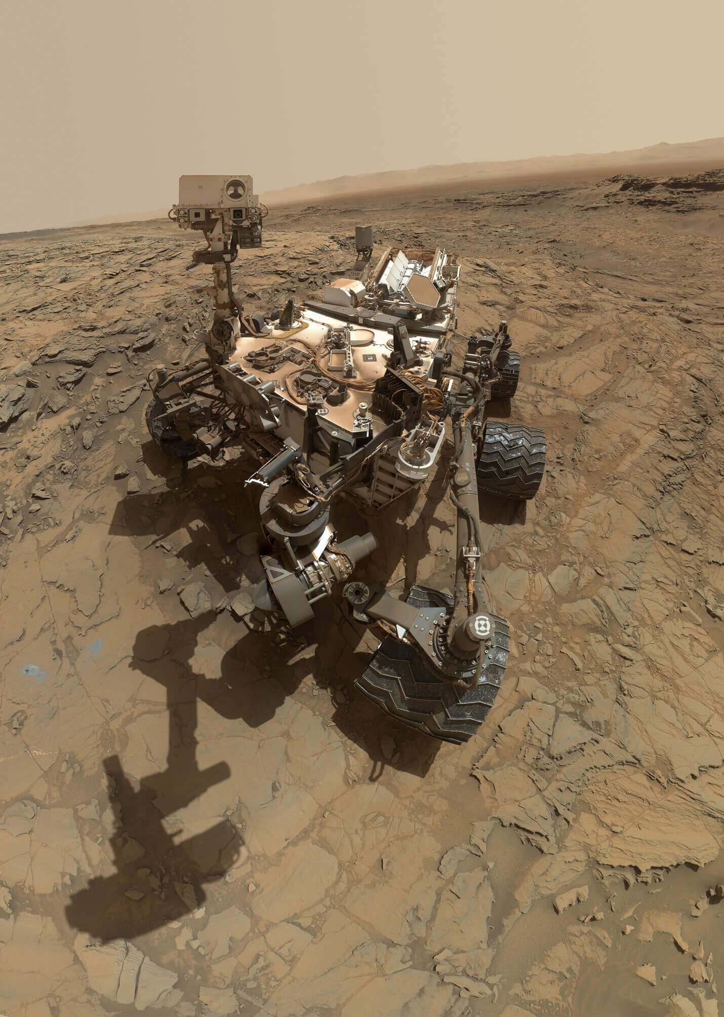 A self portrait taken by the Curiosity Mars rover 