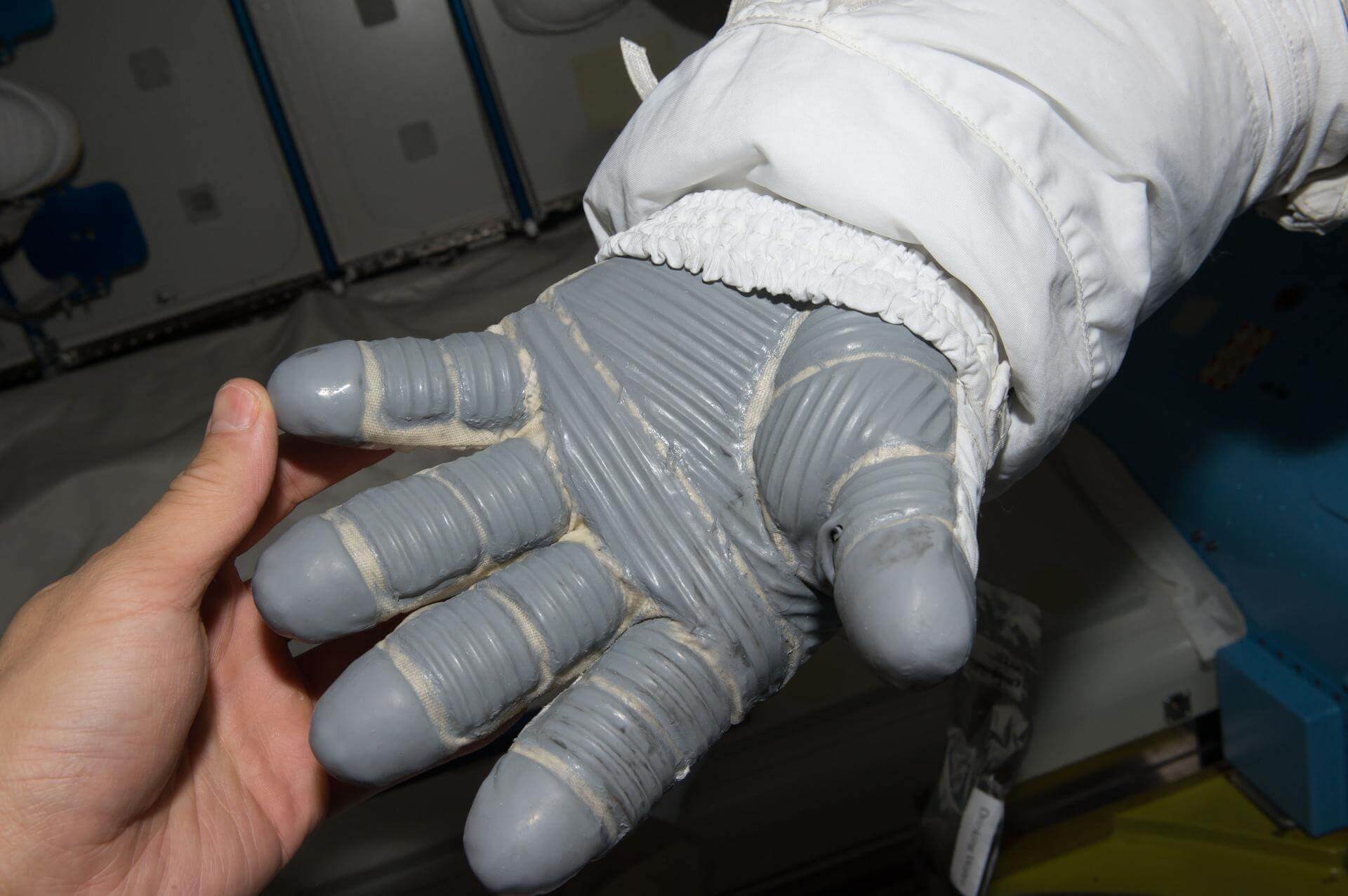 A spacesuit glove 