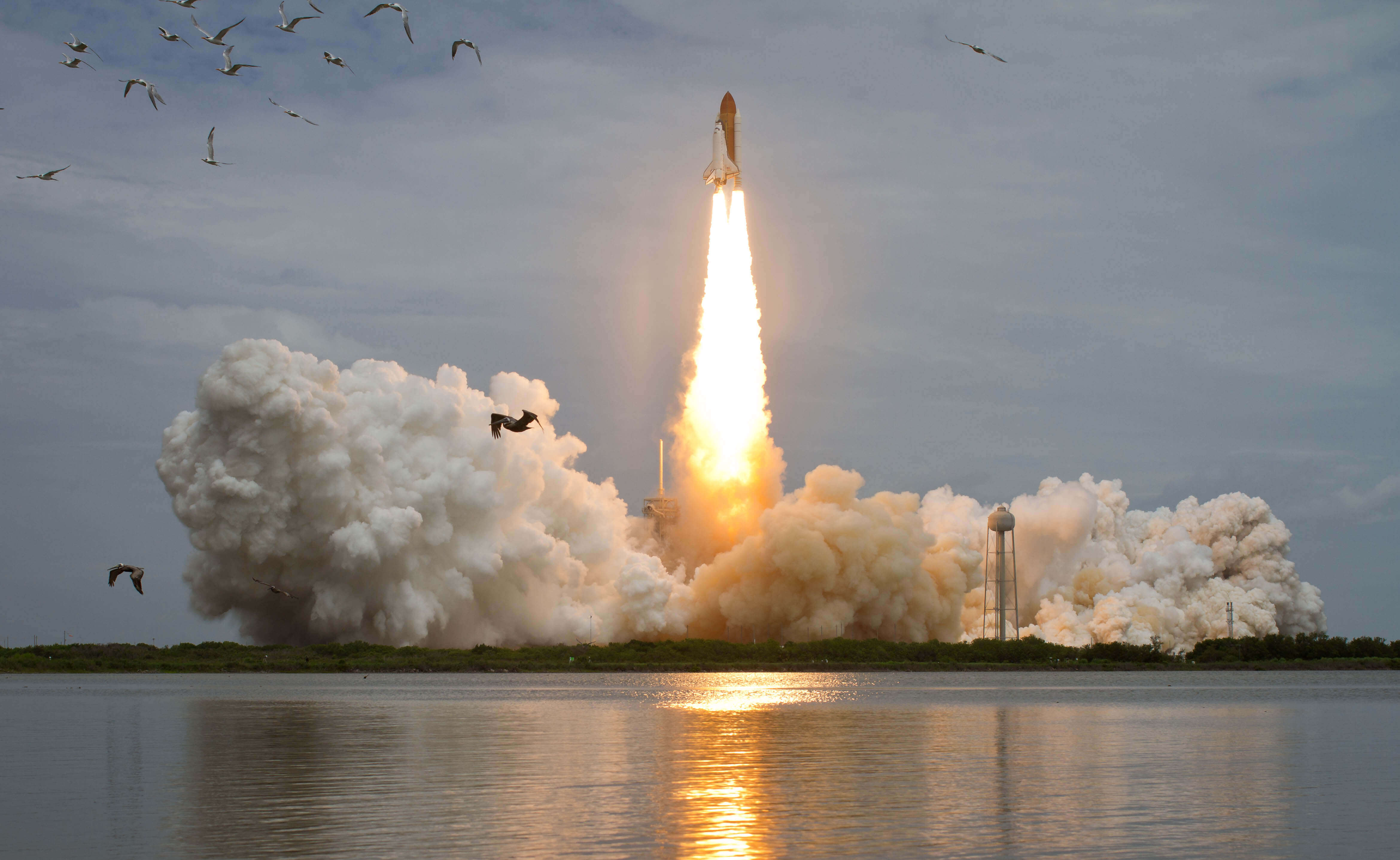 Launch of a space shuttle