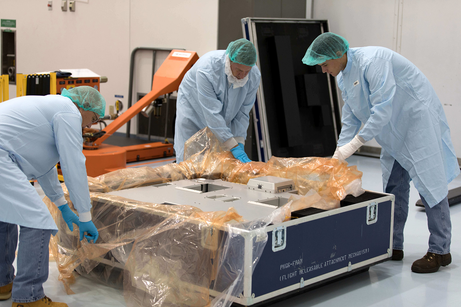 Arrival of the Materials International Space Station Experiment (MISSE) at NASA
