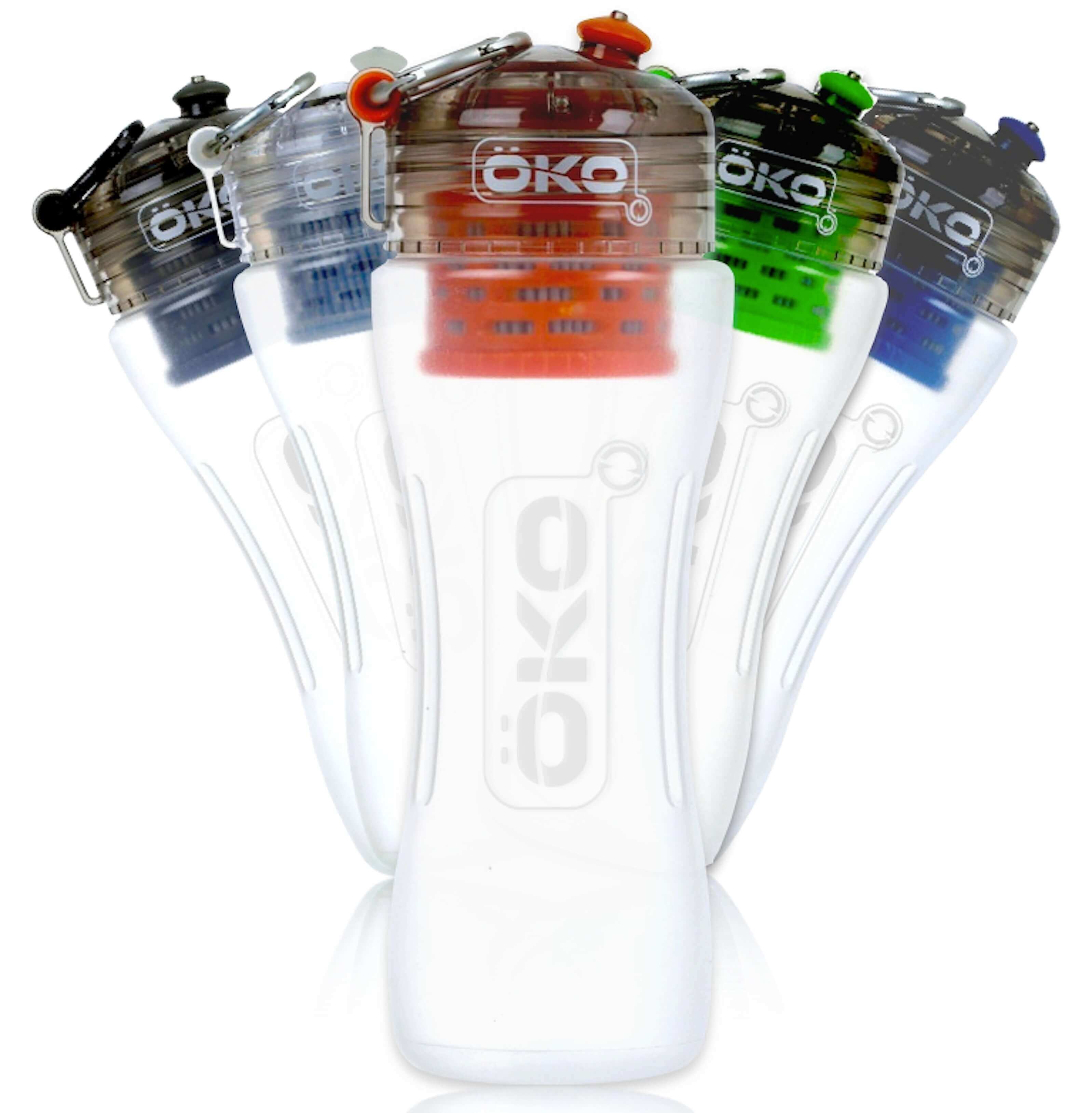 Water bottles with built-in filters