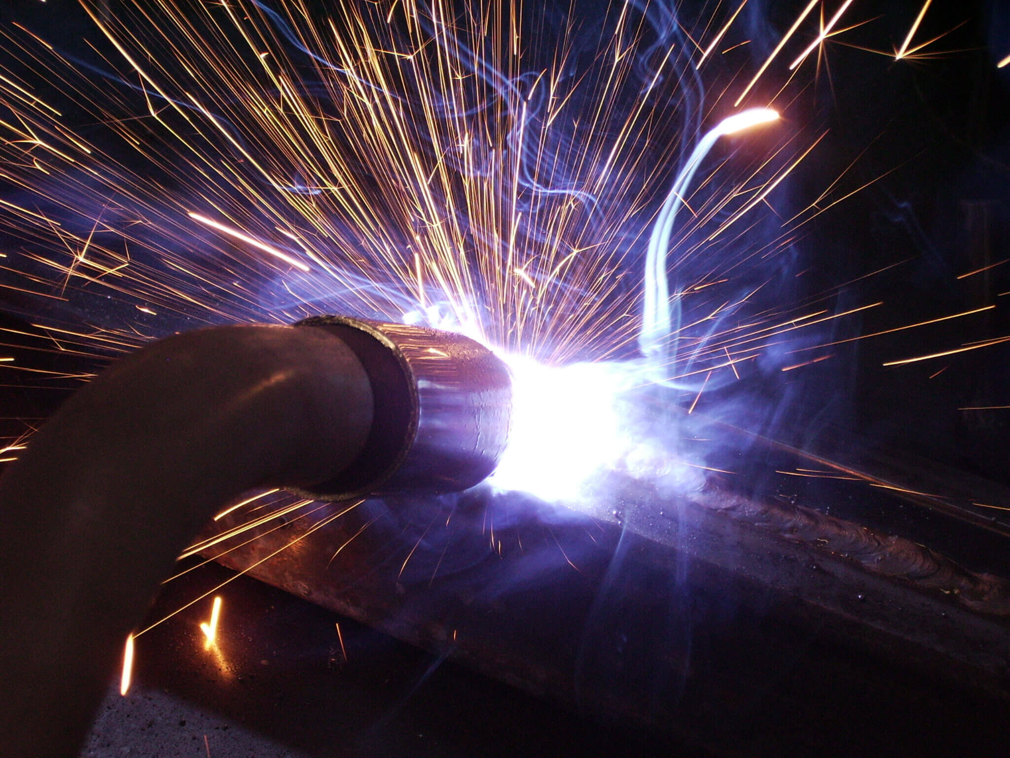 Welding tool in operation