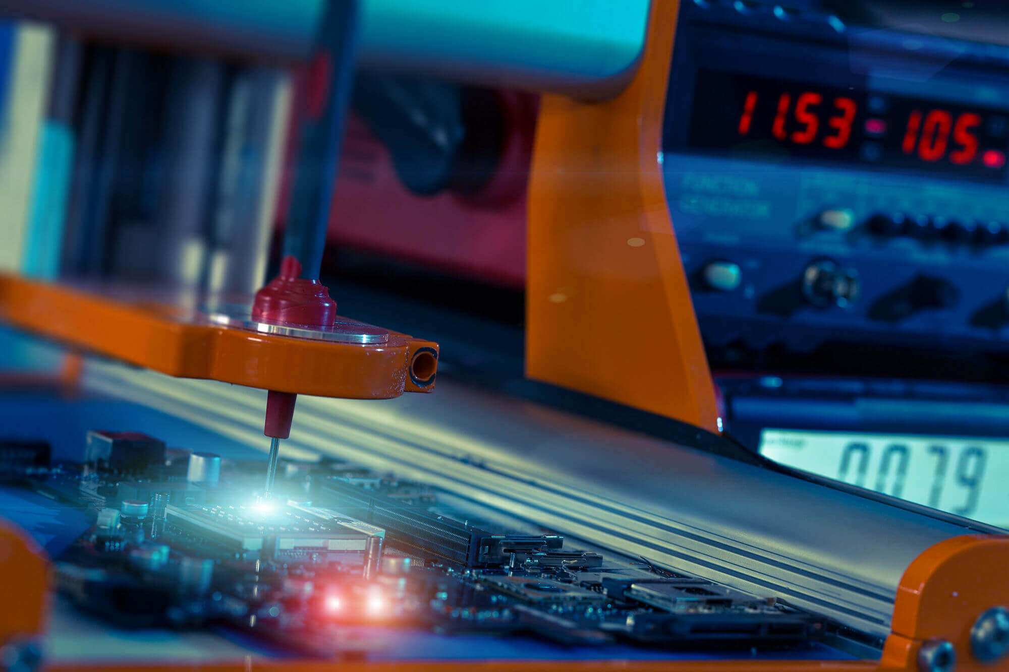 A machine produces a circuit board 